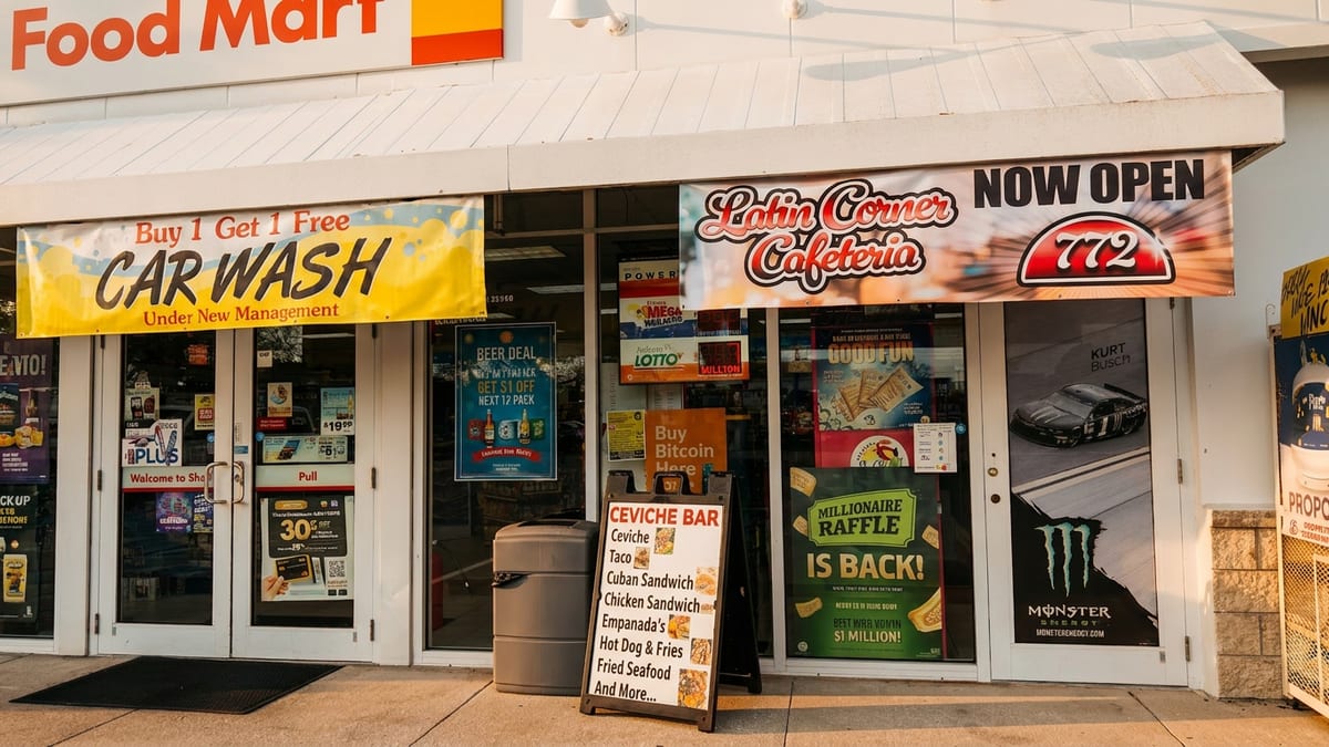 Inside the Shell station on US-1