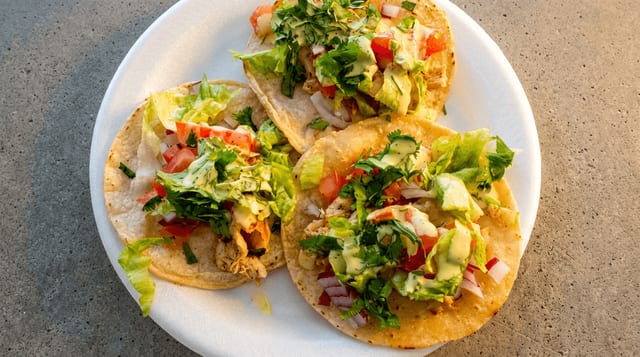 Tacos (3) with Chips.