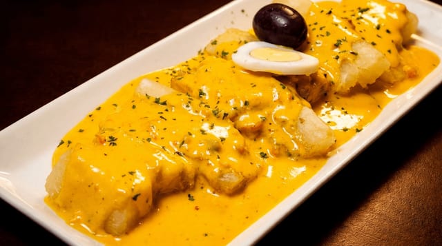 Yuca a la Huancaina.